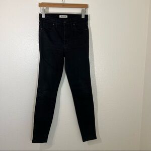 Madewell High Riser Skinny In Washed Black Size 27